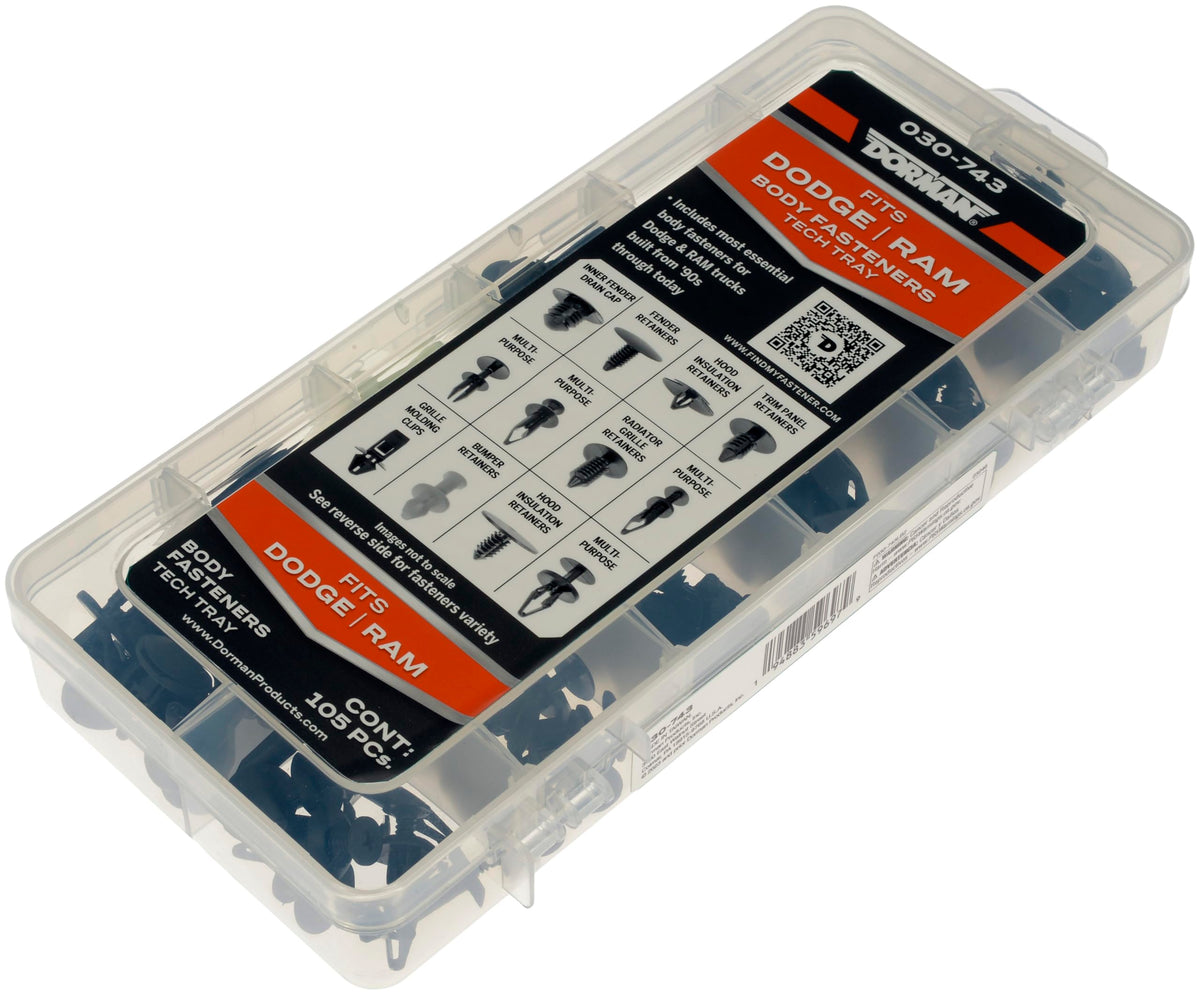 Dorman 030-743 Body Fastener Tech Tray, 95 Piece Universal Fit