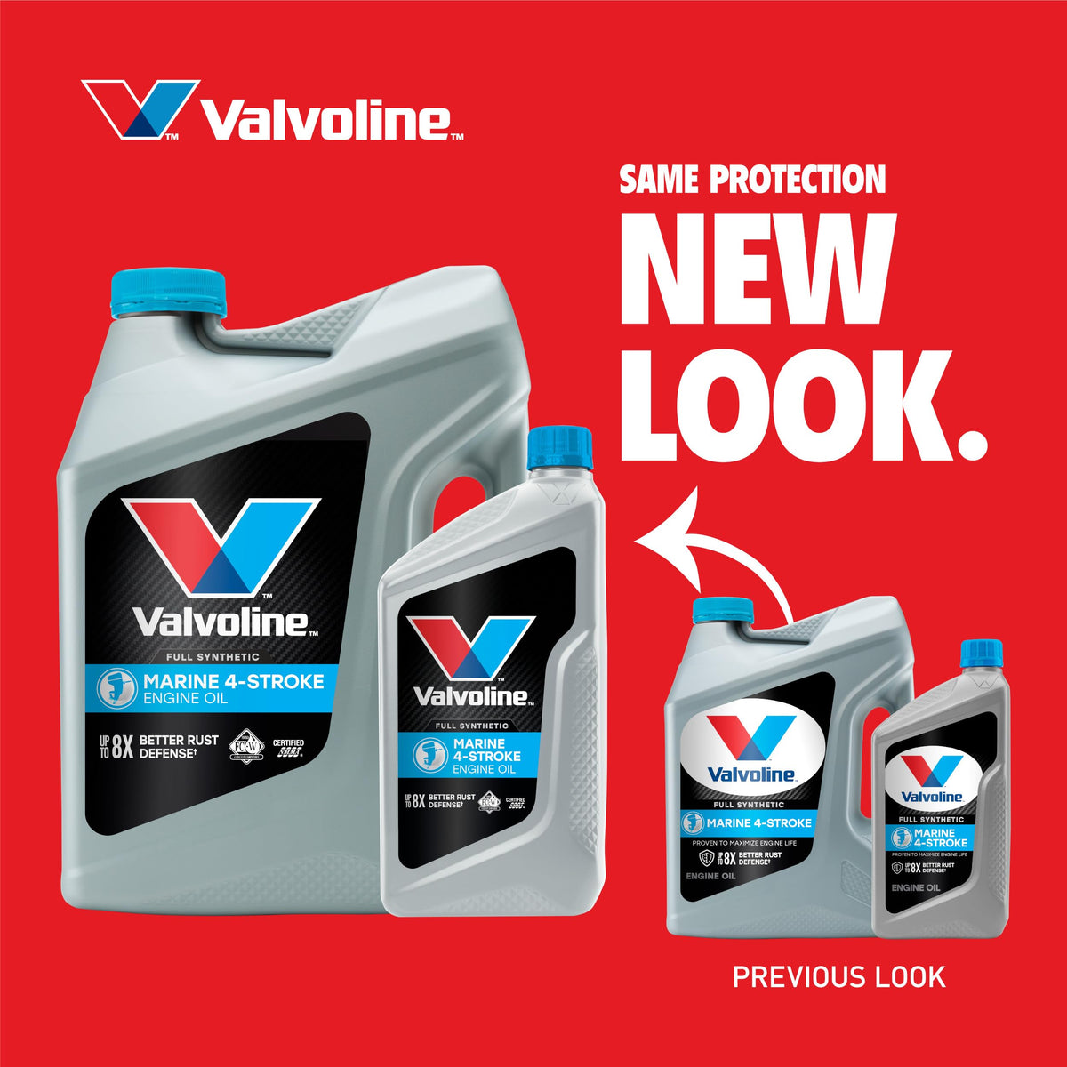 VALVOLINE 899557 Valvoline 4-Stroke Marine Full Synthetic Engine Oil 1 Quart (Pack of 6)