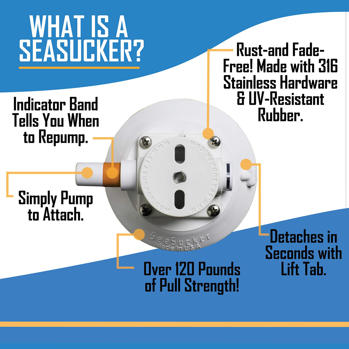 SEASUCKER VM1002W Seasucker VM1002W 6' SEASUCKER - WHITE