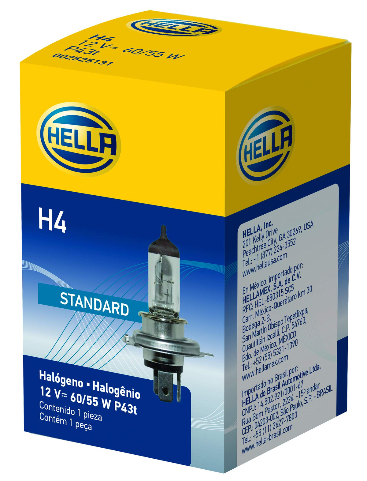 HELLA H4 HELLA H4 Standard Halogen Bulb, 12 V, 60/55W