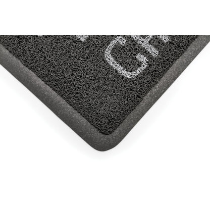 CAMCO 53200 Camco Life is Better at The Campsite Scrub Mat - 26.5" by 15" - Non-Slip Backing - Gray/White - 53200