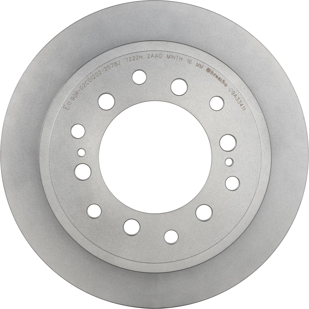BREMBO 09A33411C02 Brembo 09.A334.11 UV Coated Rear Disc Brake Rotor