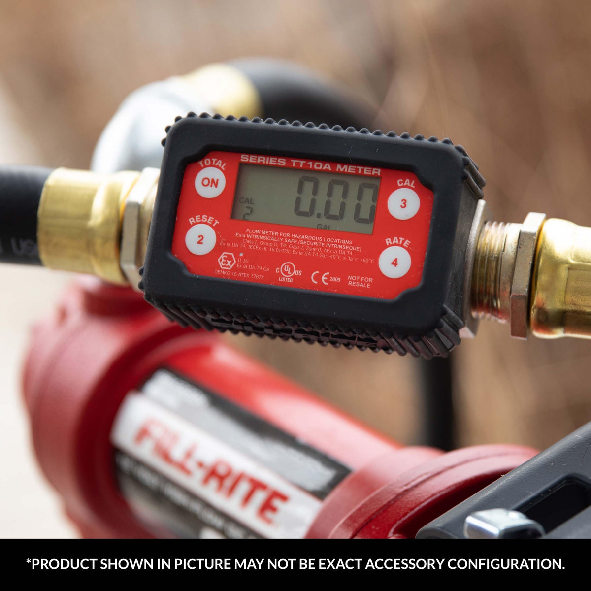 FILL RITE TT10AN Fill-Rite TT10AN 1" 2-35 GPM(8-132 LPM) Digital In-line Turbine Meter, Aluminum, Fuel Transfer Meter,Black/Red
