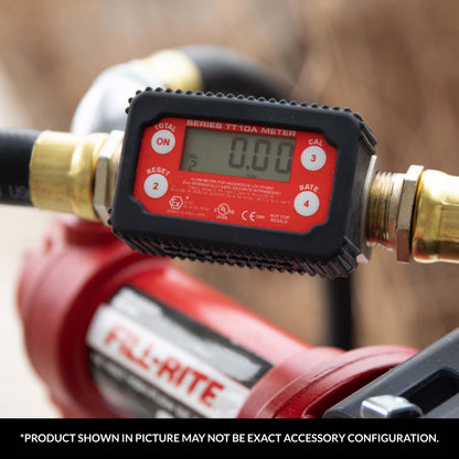 FILL RITE TT10AN Fill-Rite TT10AN 1" 2-35 GPM(8-132 LPM) Digital In-line Turbine Meter, Aluminum, Fuel Transfer Meter,Black/Red