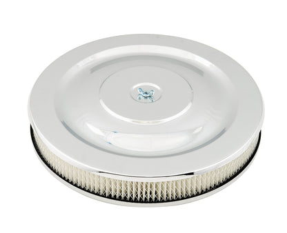 MR GASKET 1480 Mr. Gasket 1480 Air Cleaner - 14 Inch Diameter x 2-1/4 Inch Tall - Chrome