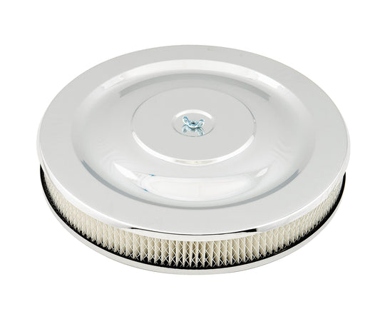 MR GASKET 1480 Mr. Gasket 1480 Air Cleaner - 14 Inch Diameter x 2-1/4 Inch Tall - Chrome