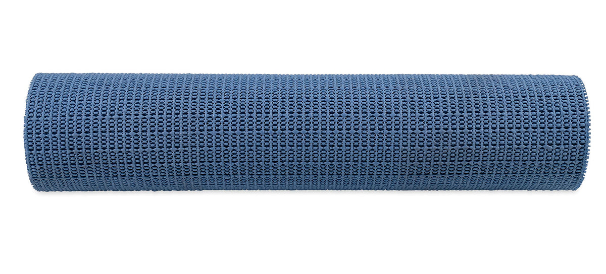CAMCO 43278 Camco Slip Stop Liner - Prevents Sliding in RVs & Camper Kitchen Shelves and Drawers - Great for Toolboxes, Rugs, & More - Durable, Washable Material - 1' x 12' Roll - Slate Blue (43278)