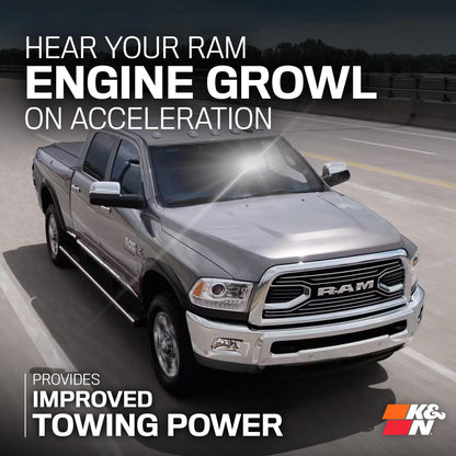 K&N FILTER 63-1592 K&N Cold Air Intake System: High-Flow Air Filter, Increase Performance & Towing: Compatible with 2013-2018 RAM: 2500, 63-1592