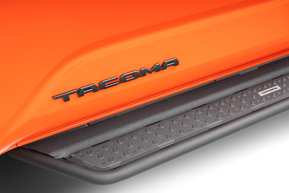 GO RHINO D64432T Go Rhino Dominator Xtreme D6 Sidesteps & Brackets | Cab Length, Mild Steel, Textured Black | D64432T | Fits 2024 Toyota Tacoma Double Cab