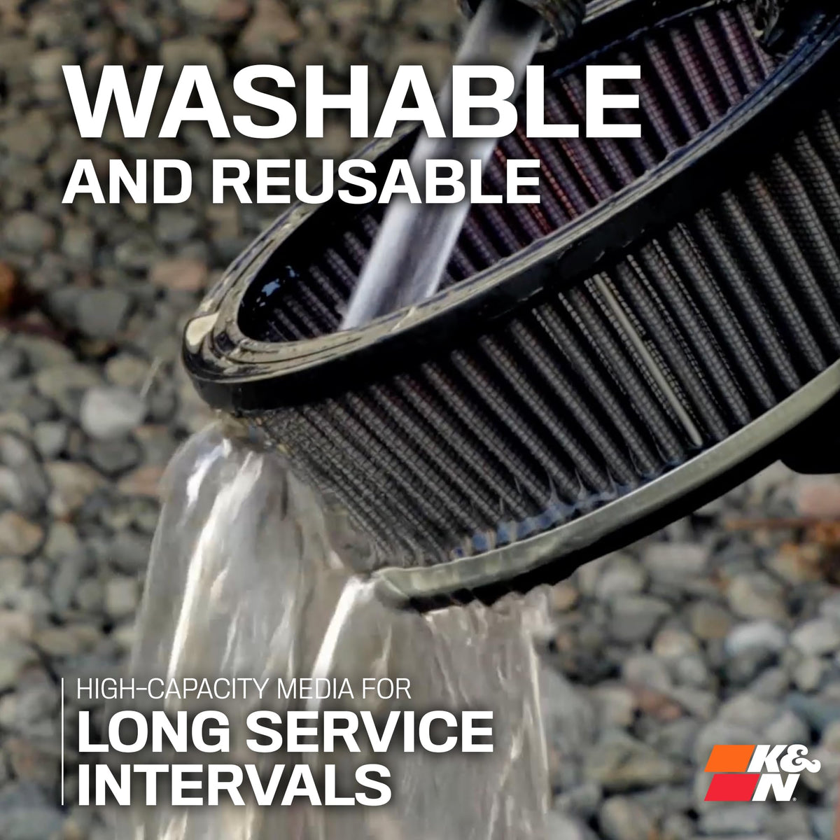 K&N FILTER RK-3953 K&N Cold Air Intake System: Powersports High-Flow Air Filter, RK-3953