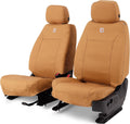 Covercraft Carhartt SeatSaver Custom Seat Covers for 2009-2014 Ford F-150 & 2011-2016 F-250/F-350 (1st Row Bucket Seats, Duck Weave Brown)