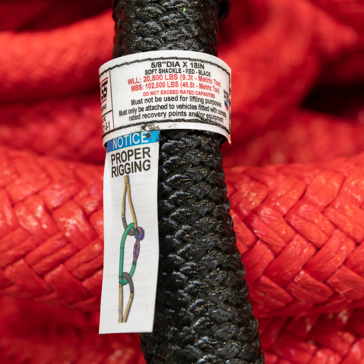 FACTOR 55 00570 Factor 55 Extreme Duty 5/8" x 18" Soft Shackle, 102,500 lbs. Minimum Breaking Strength