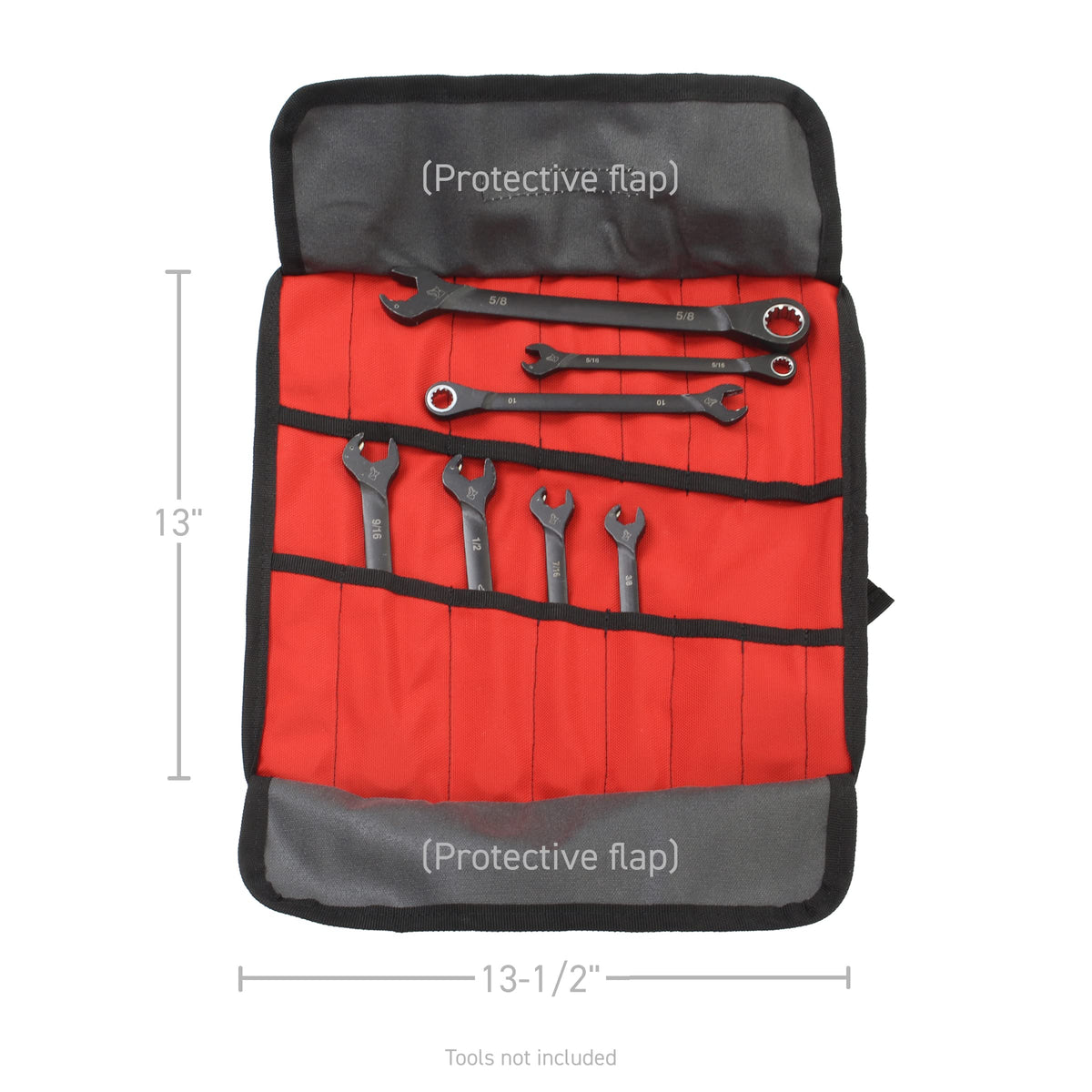 GO RHINO XG1050-01 Go Rhino! Wrench Roll - Small – Open: 14 1/4" x 26 1/4" & Closed: 4" x 4" – XG1050-01