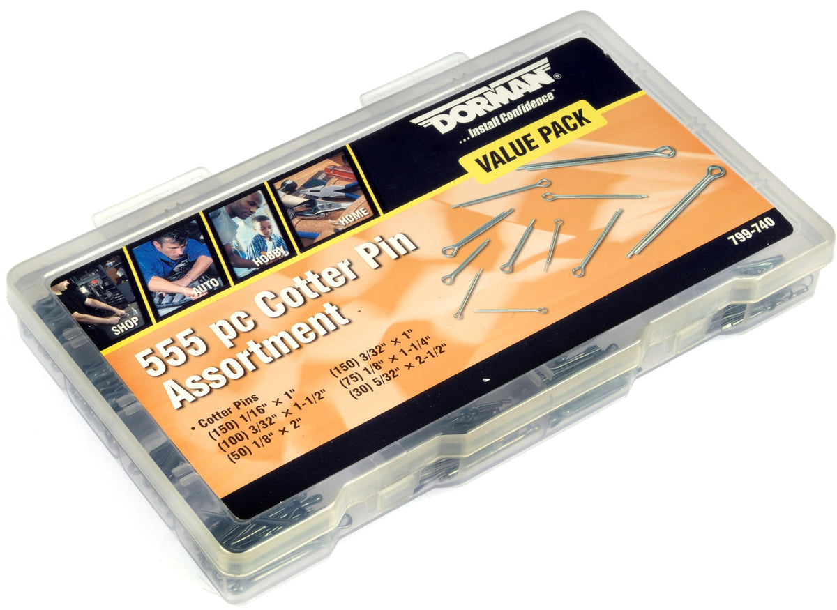 Dorman 799-740 Cotter Pin Value Pack- 6 Sku's- 555 Pieces