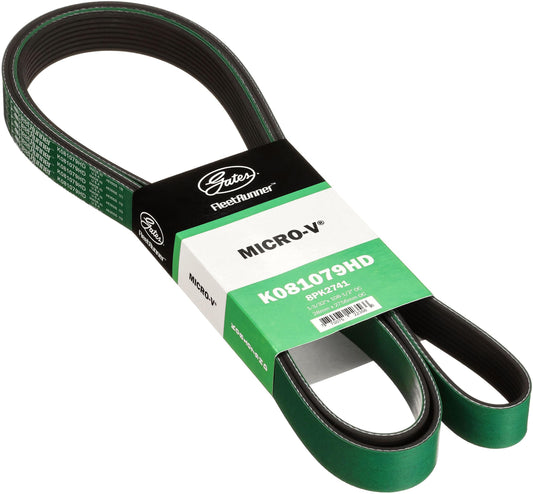Gates K081079HD FleetRunner Micro-V Serpentine Drive Belt