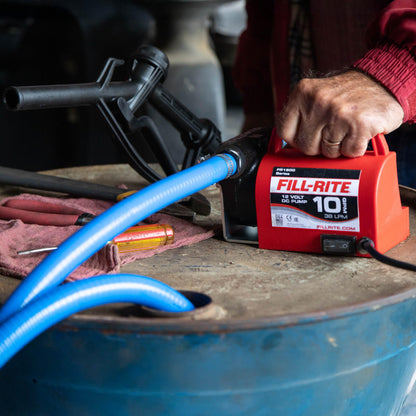 FILL RITE FR1614 Fill-Rite FR1614 12V 10 GPM Portable Fuel Transfer Pump for Diesel and Antifreeze with Suction and Discharge Hoses