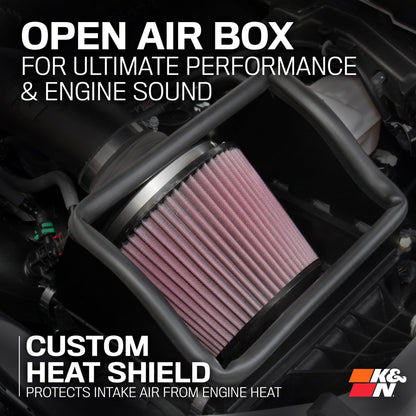 K&N FILTER 57-2556 K&N Cold Air Intake System: High-Flow Air Filter, Increase Performance & Towing: Compatible with 2004-2008 FORD/LINCOLN: Expedition, F150, Mark LT, 57-2556