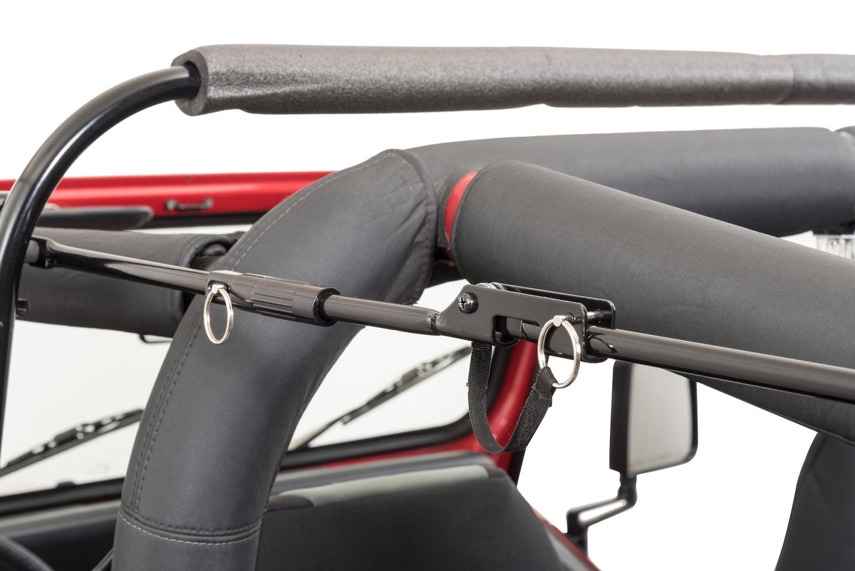 MASTERTOP 15433101 MasterTop - Soft Top Hardware Kit - Compatible with Jeep Wrangler YJ 1987-1995 - Complete Bow Assembly Door Surrounds - Style YJ Accessories Replacement Kit System - Door Frames Not Included