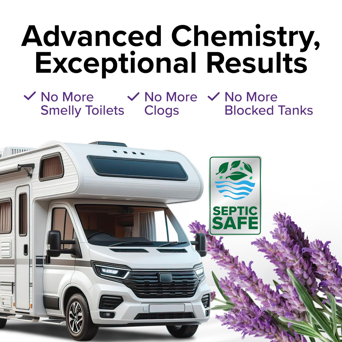 CAMCO 41553 Camco TST MAX RV Toilet Treatment Drop-INs - Lavender 30-pk Made in the USA
