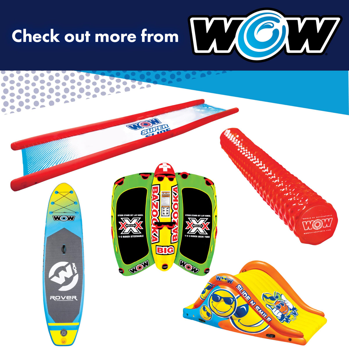 WOW SPORTS 14-2150 WOW Sports Foam Water Saddle Float - Yellow - Hands-Free Pool Seat
