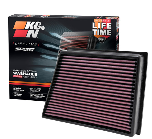 K&N FILTER 33-2466 K&N Performance Diesel High-Flow Lifetime Engine Air Filter: Increase Power: Premium, Washable: Compatible with 2011-2016 Chevrolet/GMC: Silverado 2500 & 3500, Sierra 2500 & 3500, 33-2466