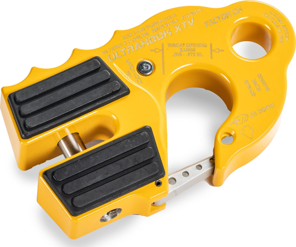 FACTOR 55 00275-03 Factor 55 Ultrahook XTV Closed System Shackle Mount, Max Rated Load: 10,000 Pounds and Breaking Strength: 21,000 Pounds - Yellow