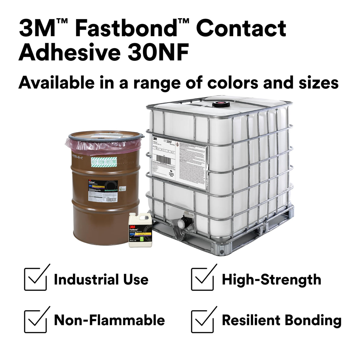 3M 30NF 3M Fastbond Contact Adhesive 30NF, Green Color, 1 gal (3.78 L) Can