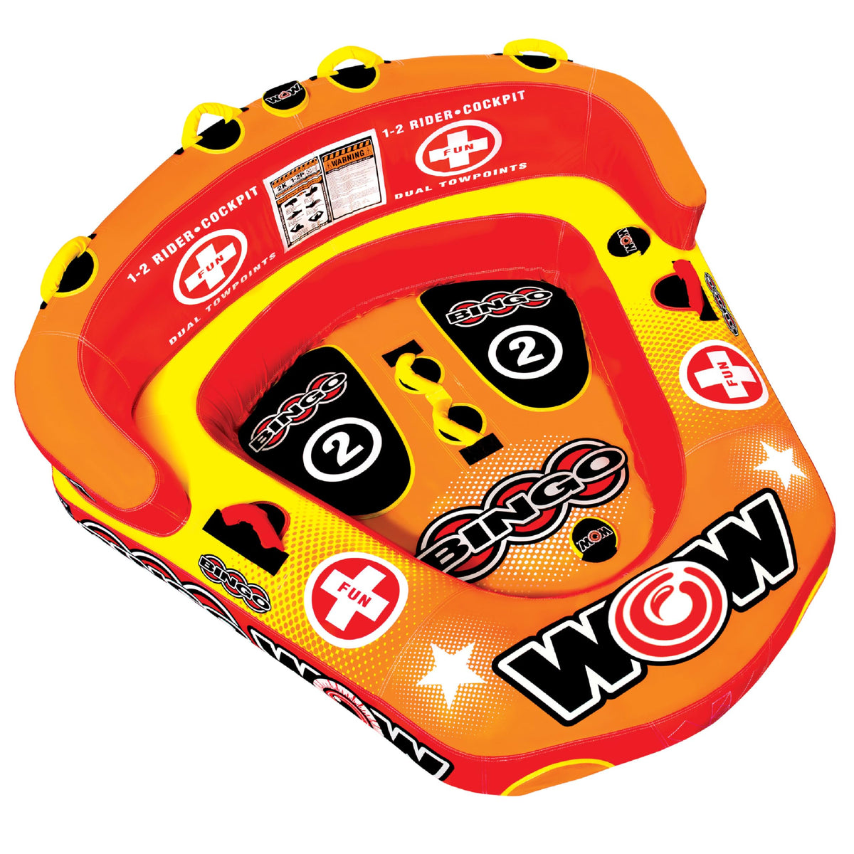 WOW SPORTS 14-1060 WOW Sports Bingo Cockpit Towable Tube - 1-2 Person
