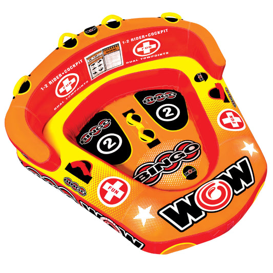 WOW SPORTS 14-1060 WOW Sports Bingo Cockpit Towable Tube - 1-2 Person