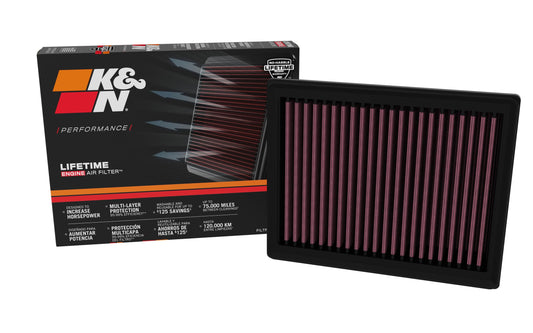 K&N FILTER 33-5135 K&N Engine Air Filter: High Performance, Premium, Washable, Replacement Filter, Compatiable with 2023 Nissan Z, 33-5135