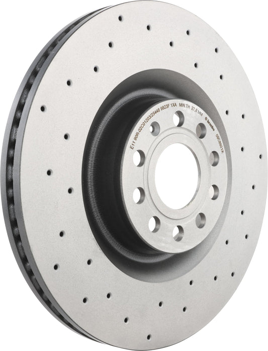 BREMBO 09C8921XC02 Brembo 09.C892.1X Xtra UV Coated Pillar Vented drilled Front/Rear Brake Rotor AUDI/SEAT/SKODA/SKODA (SVW)/VW OE# 1K0615301M