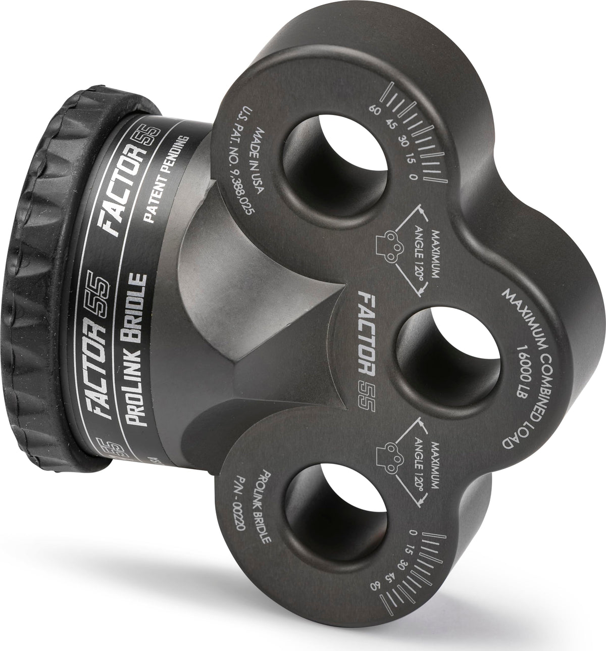 FACTOR 55 00220-06 Factor 55 Prolink Bridle 3 Individual Shackle Mount Holes, Capacity: 16,000 lbs - Gray