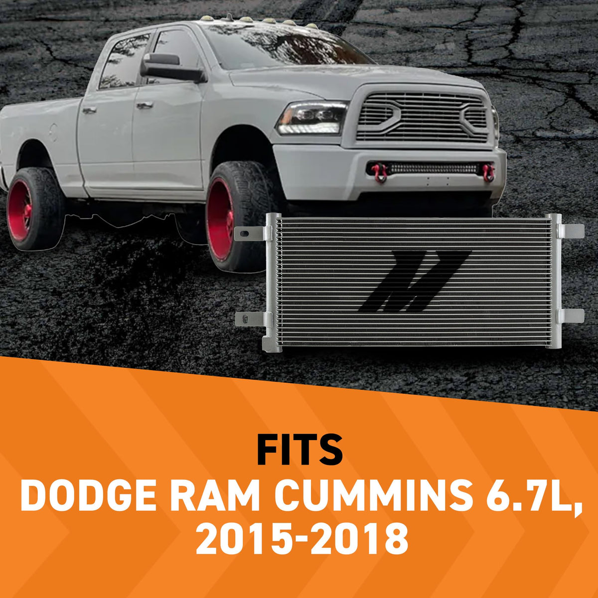 MISHIMOTO MMTC-RAM-15SL Mishimoto MMTC-RAM-15SL Transmission Cooler, Compatible with Dodge Ram Cummins 6.7L, 2015-2018