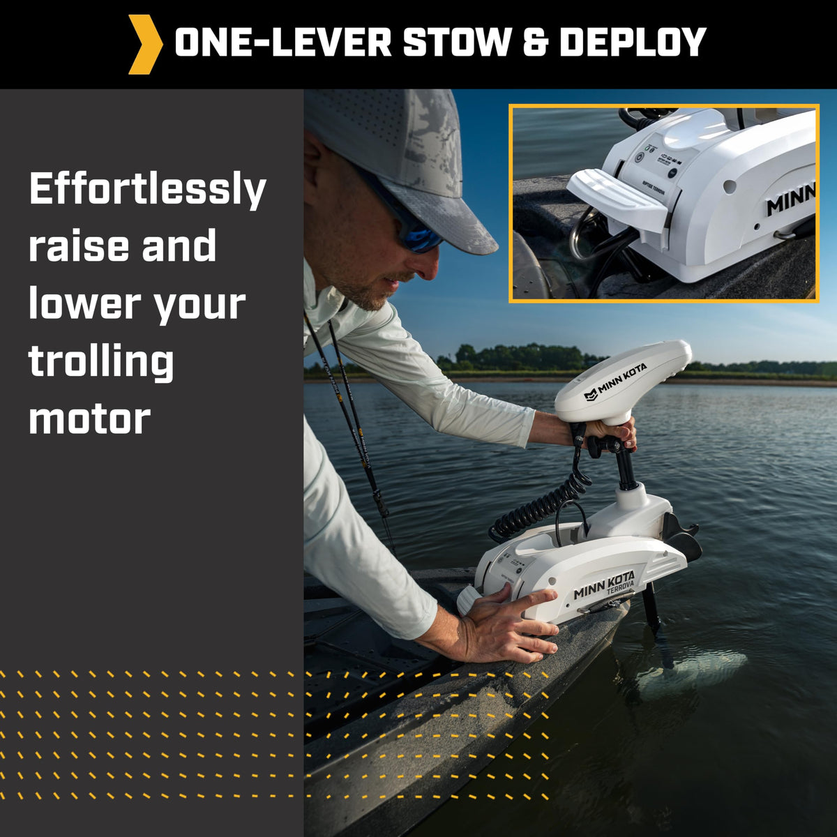Minn Kota 1358339 Minn Kota Riptide Kayak Terrova Bow-Mount Electric Trolling Motor with GPS, 55 Lb. Thrust, 36 in. Shaft, Saltwater