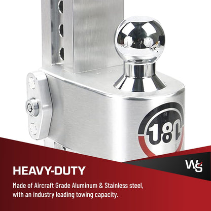 WEIGH SAFE CTB10-2.5-KA Weigh Safe CTB10-2.5-KA Drop Hitch Receiver: 2.5 Inches Adjustable