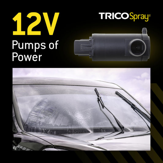 TRICO (11-613) Spray Automotive Replacement Windshield Washer Pump Fits Select Audi, BMW, Buick, Chevy, Chrysler, Dodge, Ford, Jeep, Mini Cooper, Porsche, and Volkswagen Model Years