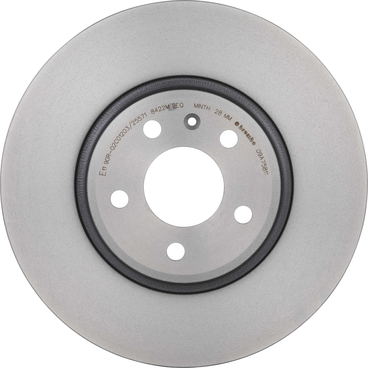 BREMBO 09A75811C02 Brembo 09.A758.11 UV Coated Pillar Vented Front Brake Rotor AUDI/AUDI (FAW) OE# 8K0615301A