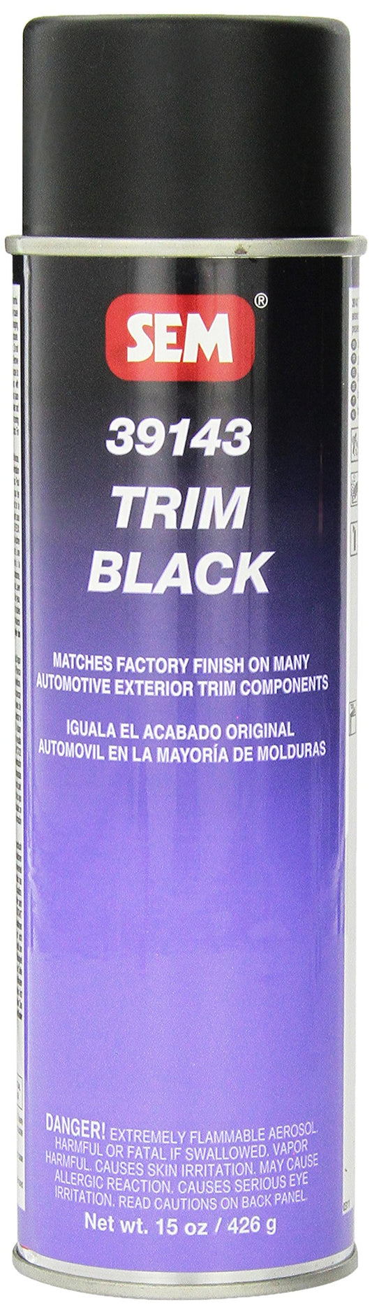 SEM PRODUCTS 39143 SEM 39143 Trim Black Aerosol - 15 oz.