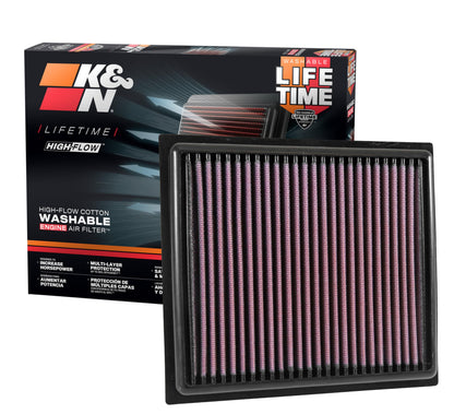 K&N FILTER 33-5034 K&N High-Flow Original Lifetime Engine Air Filter: Increase Power: Premium, Washable: Compatible with 2014-2025 Alfa Romeo/Fiat/Jeep/Ram: Tonale, 500, Toro, Compass, Renegade, Promaster, 33-5034