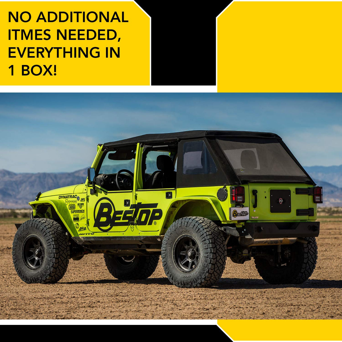BESTOP 54923-17 Bestop Trektop Glide 5492317 for Jeep Wrangler JK 4-Door 2007-2018