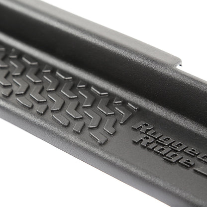 RUGGED RIDGE 11216.20 Rugged Ridge All-Terrain Entry Guards - Fits 2007–2018 Jeep Wrangler JK 2-Door - Scratch Protection & Precise Fit - Black Thermoplastic, 2-Piece Set