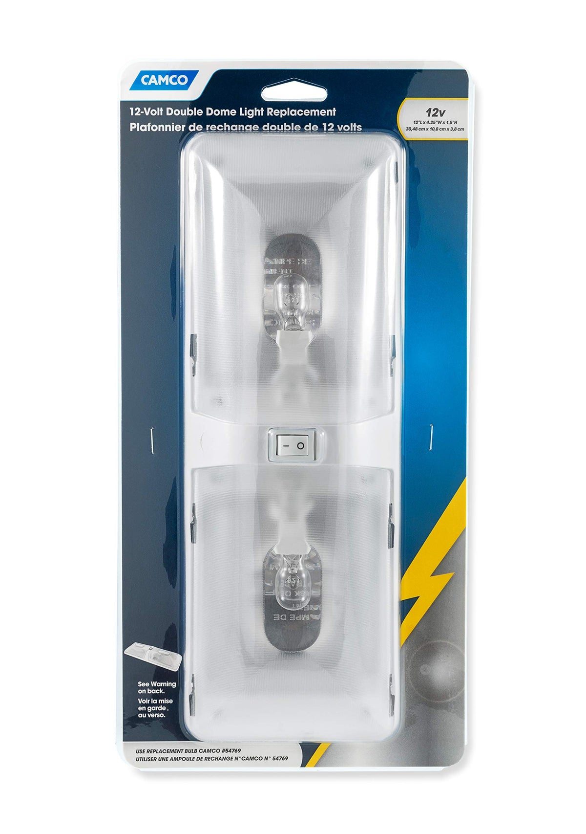 CAMCO 41320 Camco 41320 Dome Light Replacement - Double