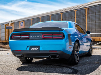 Borla 140641 BORLA 140641 Cat-Back System for 2015-2023 Dodge Challenger SRT 392/392 Hemi/Scat Pack 6.4L V8 AT/MT RWD With MDS (cyl. deactivation) Valves. BORLA Does NOT Include Tips Use Factory Bezel/Valance.