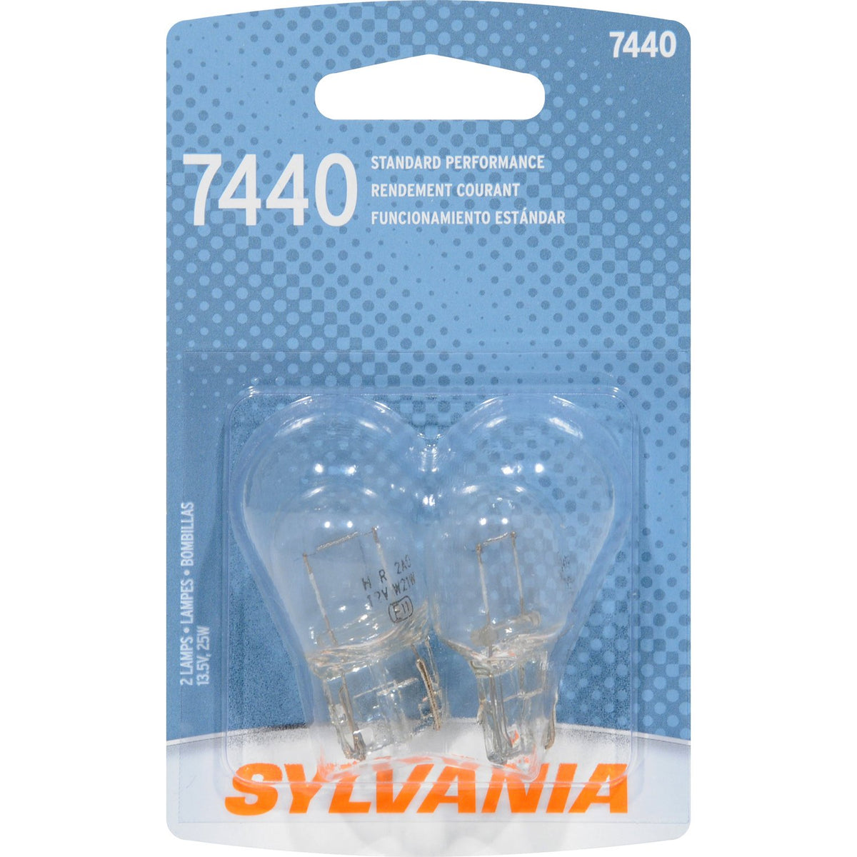 SYLVANIA 7440.BP2 SYLVANIA 7440 Basic Miniature Bulb, (Contains 2 Bulbs)