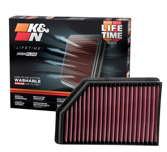K&N FILTER 33-5098 K&N Performance Diesel High-Flow Lifetime Engine Air Filter: Increase Power: Premium, Washable: Compatible with 2020-2026 Chervolet/GMC: Silverado 2500 & 3500, Sierra 2500 & 3500, 33-5098