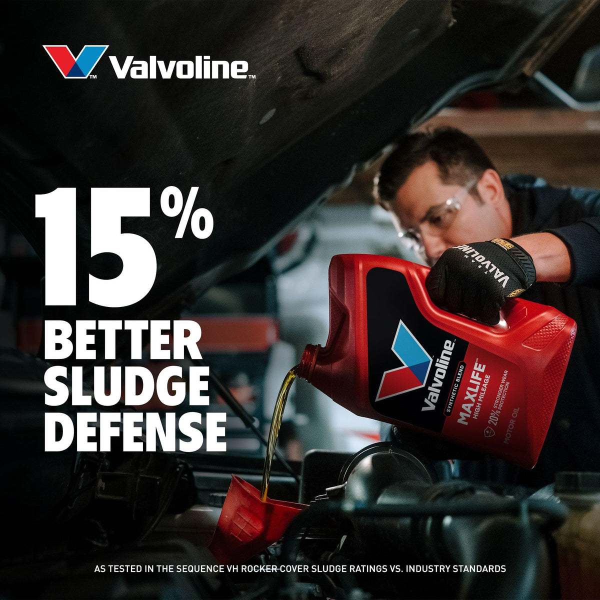VALVOLINE 881162 Valvoline High Mileage with MaxLife Technology SAE 5W-20 Synthetic Blend Motor Oil 5 QT
