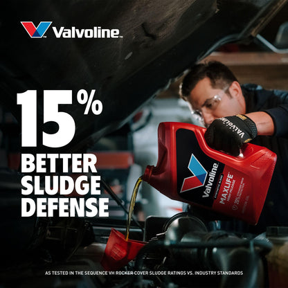 VALVOLINE 881162 Valvoline High Mileage with MaxLife Technology SAE 5W-20 Synthetic Blend Motor Oil 5 QT