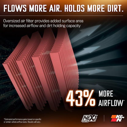 K&N FILTER 50-1561 K&N NextGen Cold Air Intake System: High-Flow Cotton Filter: Compatible with 2009-2023 DODGE/Ram 1500; 1500 Classic; 2500; 3500; 50-1561