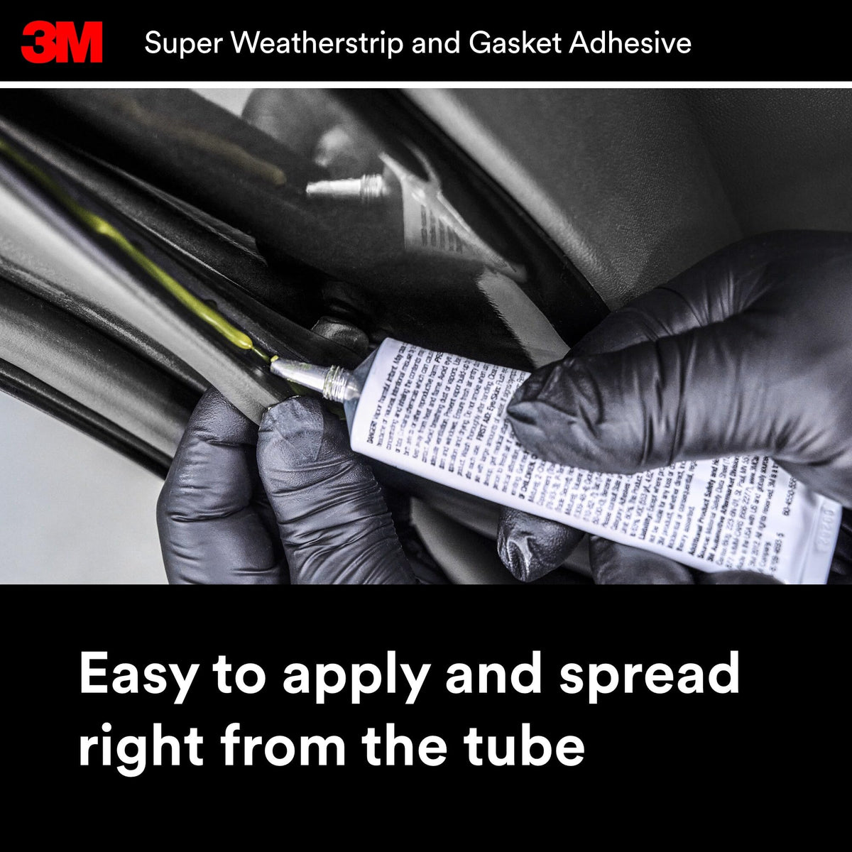 3M 08008 3M Black Super Weatherstrip and Gasket Adhesive, 08008, 5 fl oz, 1 Per Pack