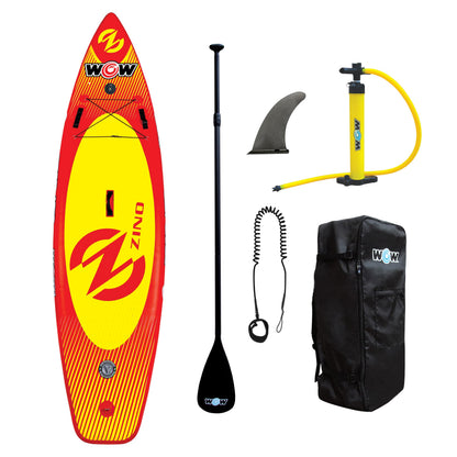 WOW SPORTS 21-3020 WOW Sports - Zino Paddleboard - Inflatable Paddleboard with Pump & Carrying Case - Perfect Lake Accessory
